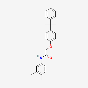 molecular formula C25H27NO2 B3751878 N-(3,4-dimethylphenyl)-2-[4-(1-methyl-1-phenylethyl)phenoxy]acetamide 