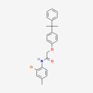 molecular formula C24H24BrNO2 B3751901 N-(2-bromo-4-methylphenyl)-2-[4-(1-methyl-1-phenylethyl)phenoxy]acetamide 