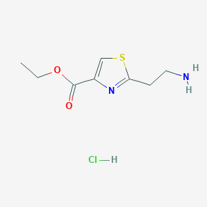 molecular formula C8H13ClN2O2S B3752075 Ethyl 2-(2-aminoethyl)thiazole-4-carboxylate hydrochloride 