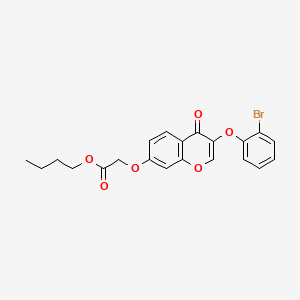 molecular formula C21H19BrO6 B3752140 BUTYL 2-{[3-(2-BROMOPHENOXY)-4-OXO-4H-CHROMEN-7-YL]OXY}ACETATE 