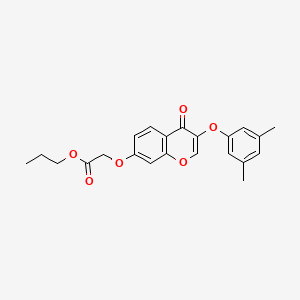 molecular formula C22H22O6 B3752143 PROPYL 2-{[3-(3,5-DIMETHYLPHENOXY)-4-OXO-4H-CHROMEN-7-YL]OXY}ACETATE 