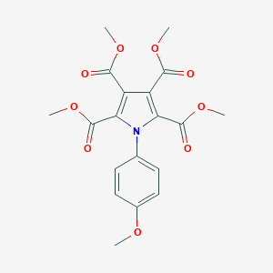 molecular formula C19H19NO9 B375227 tetramethyl 1-(4-methoxyphenyl)-1H-pyrrole-2,3,4,5-tetracarboxylate 