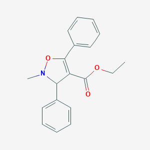 molecular formula C19H19NO3 B375234 Ethyl 2-methyl-3,5-diphenyl-2,3-dihydro-4-isoxazolecarboxylate 