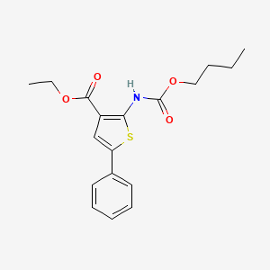 molecular formula C18H21NO4S B3752396 Ethyl 2-(butoxycarbonylamino)-5-phenylthiophene-3-carboxylate 