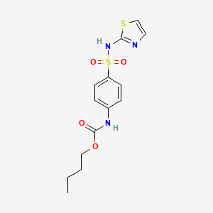 molecular formula C14H17N3O4S2 B3752417 Butyl [4-(1,3-thiazol-2-ylsulfamoyl)phenyl]carbamate 
