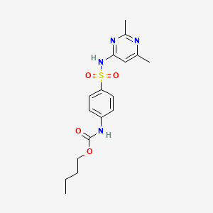molecular formula C17H22N4O4S B3752418 BUTYL N-{4-[(2,6-DIMETHYLPYRIMIDIN-4-YL)SULFAMOYL]PHENYL}CARBAMATE 