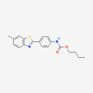 molecular formula C19H20N2O2S B3752432 butyl [4-(6-methyl-1,3-benzothiazol-2-yl)phenyl]carbamate 