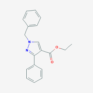 molecular formula C19H18N2O2 B375246 ethyl 1-benzyl-3-phenyl-1H-pyrazole-4-carboxylate 