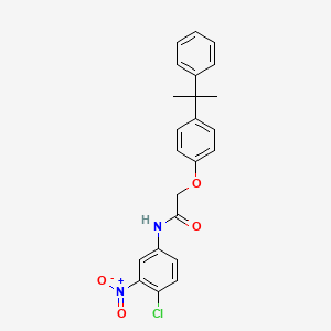molecular formula C23H21ClN2O4 B3752647 N-(4-chloro-3-nitrophenyl)-2-[4-(2-phenylpropan-2-yl)phenoxy]acetamide 