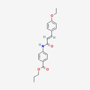 molecular formula C21H23NO4 B3752672 propyl 4-{[3-(4-ethoxyphenyl)acryloyl]amino}benzoate 