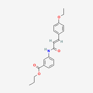 molecular formula C21H23NO4 B3752674 propyl 3-{[3-(4-ethoxyphenyl)acryloyl]amino}benzoate 