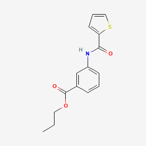 molecular formula C15H15NO3S B3752702 Propyl 3-(thiophene-2-carbonylamino)benzoate 