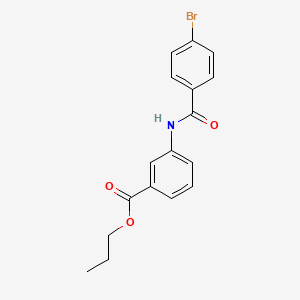 molecular formula C17H16BrNO3 B3752707 propyl 3-[(4-bromobenzoyl)amino]benzoate 