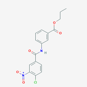 molecular formula C17H15ClN2O5 B3752715 propyl 3-[(4-chloro-3-nitrobenzoyl)amino]benzoate 
