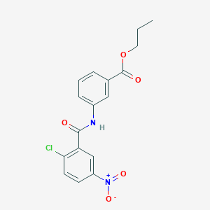 molecular formula C17H15ClN2O5 B3752719 propyl 3-[(2-chloro-5-nitrobenzoyl)amino]benzoate 