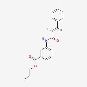 molecular formula C19H19NO3 B3752725 propyl 3-(cinnamoylamino)benzoate 