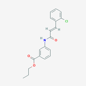 molecular formula C19H18ClNO3 B3752732 propyl 3-{[3-(2-chlorophenyl)acryloyl]amino}benzoate 