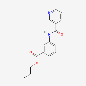 molecular formula C16H16N2O3 B3752737 Propyl 3-(3-pyridylcarbonylamino)benzoate 