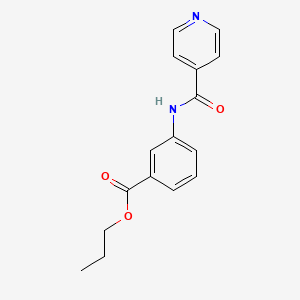 molecular formula C16H16N2O3 B3752741 Propyl 3-(4-pyridylcarbonylamino)benzoate 