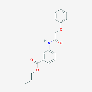 molecular formula C18H19NO4 B3752745 propyl 3-[(phenoxyacetyl)amino]benzoate 