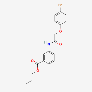 molecular formula C18H18BrNO4 B3752752 PROPYL 3-[2-(4-BROMOPHENOXY)ACETAMIDO]BENZOATE 