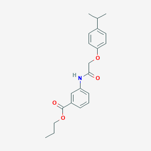 molecular formula C21H25NO4 B3752761 propyl 3-{[(4-isopropylphenoxy)acetyl]amino}benzoate 