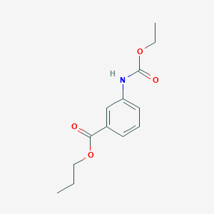 molecular formula C13H17NO4 B3752813 Propyl 3-((ethoxycarbonyl)amino)benzoate 