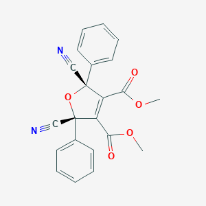 molecular formula C22H16N2O5 B375294 Dimethyl 2,5-dicyano-2,5-diphenyl-2,5-dihydro-3,4-furandicarboxylate 