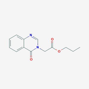 molecular formula C13H14N2O3 B3752950 PROPYL 2-(4-OXO-3,4-DIHYDROQUINAZOLIN-3-YL)ACETATE 