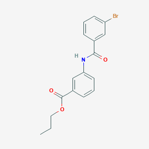 molecular formula C17H16BrNO3 B3752989 propyl 3-[(3-bromobenzoyl)amino]benzoate 