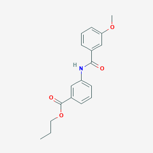 molecular formula C18H19NO4 B3752995 propyl 3-[(3-methoxybenzoyl)amino]benzoate 