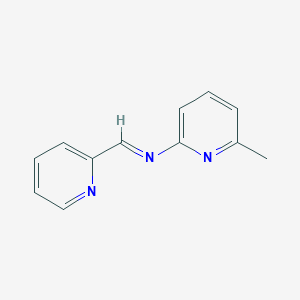 molecular formula C12H11N3 B375306 N-(6-methyl-2-pyridinyl)-N-(2-pyridinylmethylene)amine 