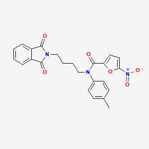 molecular formula C24H21N3O6 B3753084 N-[4-(1,3-dioxoisoindol-2-yl)butyl]-N-(4-methylphenyl)-5-nitrofuran-2-carboxamide 