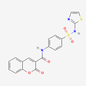 molecular formula C19H13N3O5S2 B3753096 2-oxo-N-[4-(1,3-thiazol-2-ylsulfamoyl)phenyl]-2H-chromene-3-carboxamide 