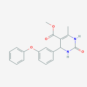 molecular formula C19H18N2O4 B375312 Methyl 6-methyl-2-oxo-4-(3-phenoxyphenyl)-1,2,3,4-tetrahydropyrimidine-5-carboxylate 