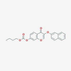 molecular formula C24H20O6 B3753131 butyl 3-(2-naphthyloxy)-4-oxo-4H-chromen-7-yl carbonate 