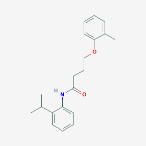 molecular formula C20H25NO2 B3753154 N-(2-isopropylphenyl)-4-(2-methylphenoxy)butanamide 