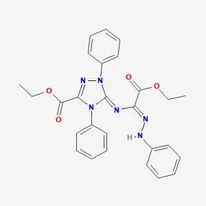 molecular formula C27H26N6O4 B375317 ethyl 5-[(2-ethoxy-2-oxo-N-phenylethanehydrazonoyl)imino]-1,4-diphenyl-4,5-dihydro-1H-1,2,4-triazole-3-carboxylate 
