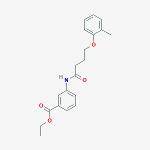 molecular formula C20H23NO4 B3753196 ethyl 3-{[4-(2-methylphenoxy)butanoyl]amino}benzoate 