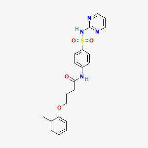 molecular formula C21H22N4O4S B3753308 4-(2-methylphenoxy)-N-[4-(pyrimidin-2-ylsulfamoyl)phenyl]butanamide 