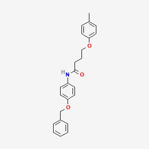 molecular formula C24H25NO3 B3753407 N-[4-(benzyloxy)phenyl]-4-(4-methylphenoxy)butanamide 
