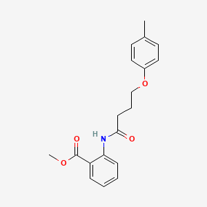 molecular formula C19H21NO4 B3753433 methyl 2-{[4-(4-methylphenoxy)butanoyl]amino}benzoate 