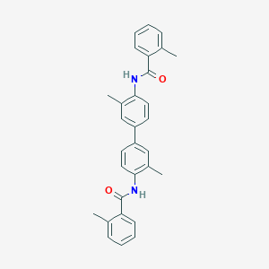molecular formula C30H28N2O2 B375349 N-[3,3'-DIMETHYL-4'-(2-METHYLBENZAMIDO)-[1,1'-BIPHENYL]-4-YL]-2-METHYLBENZAMIDE 