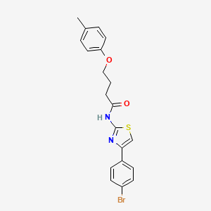 molecular formula C20H19BrN2O2S B3753515 N-[4-(4-bromophenyl)-1,3-thiazol-2-yl]-4-(4-methylphenoxy)butanamide 