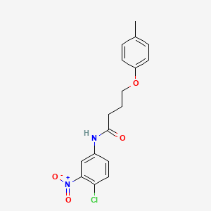 molecular formula C17H17ClN2O4 B3753566 N-(4-chloro-3-nitrophenyl)-4-(4-methylphenoxy)butanamide 