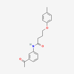 molecular formula C19H21NO3 B3753603 N-(3-acetylphenyl)-4-(4-methylphenoxy)butanamide 