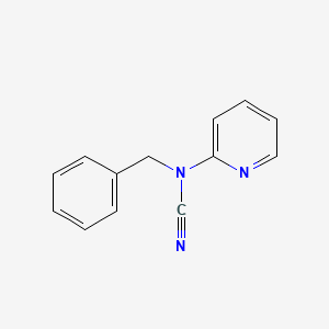 molecular formula C13H11N3 B3753763 Benzyl(pyridin-2-yl)cyanamide 