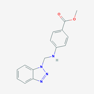 molecular formula C15H14N4O2 B375379 methyl 4-[(1H-1,2,3-benzotriazol-1-ylmethyl)amino]benzoate 