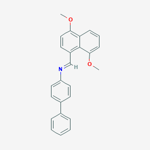 molecular formula C25H21NO2 B375384 N-[1,1'-biphenyl]-4-yl-N-[(4,8-dimethoxy-1-naphthyl)methylene]amine 