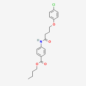 molecular formula C21H24ClNO4 B3753850 butyl 4-{[4-(4-chlorophenoxy)butanoyl]amino}benzoate 